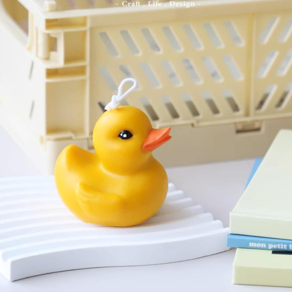 2 Pcs 3D Duck Silicone Candle Mold Cute Duck Chocolate Candy Fondant Mold Ice Cube Mould for Soap Candle Cupcake Dessert Decor