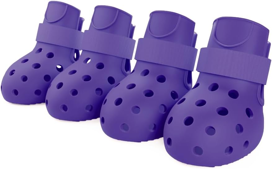 Dog Shoes for Hot Pavement, Breathable Dog Boots Paw Protectors with Adjustable Straps & Non-Slip Sole, Easy On & Off (Coffee Brown, Size 2:(L*W)(2.37’’x1.97''))