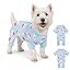 2026 New Cotton Dog Pajamas for Small & Medium Dogs - Soft Pet Onesie, Comfy Puppy Coat with Various Prints, Cute Pet Apparel for Dogs Blue Santa Medium
