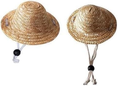 Cute Mini Pet Summer Straw Hat, Adjustable Outdoor Small Cat Dog Sunhats, Pet Supplies Cute Costume,Beach, Outdoor, Casual Novelty Practical Apparel and Accessories