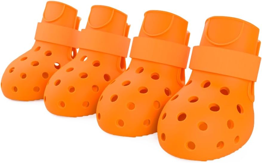 Dog Shoes for Hot Pavement, Breathable Dog Boots Paw Protectors with Adjustable Straps & Non-Slip Sole, Easy On & Off (Coffee Brown, Size 2:(L*W)(2.37’’x1.97''))