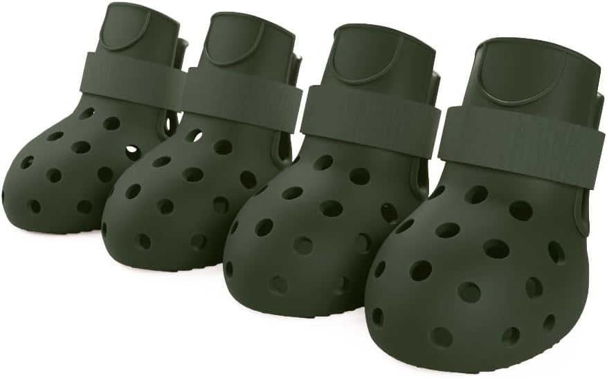 Dog Shoes for Hot Pavement, Breathable Dog Boots Paw Protectors with Adjustable Straps & Non-Slip Sole, Easy On & Off (Coffee Brown, Size 2:(L*W)(2.37’’x1.97''))