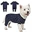 2026 New Cotton Dog Pajamas for Small & Medium Dogs - Soft Pet Onesie, Comfy Puppy Coat with Various Prints, Cute Pet Apparel for Dogs Blue Santa Medium