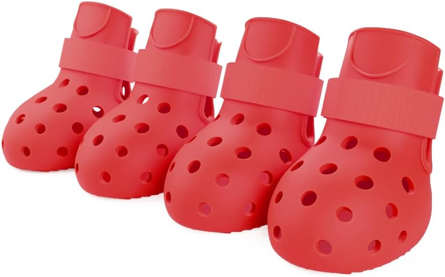 Dog Shoes for Hot Pavement, Breathable Dog Boots Paw Protectors with Adjustable Straps & Non-Slip Sole, Easy On & Off (Coffee Brown, Size 2:(L*W)(2.37’’x1.97''))