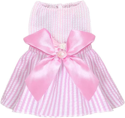 Dog Bowknot Dress – Pet Skirt for Princess Girl Puppies | Cute Dog Apparel for Small Dogs, Pet Clothes & Accessories for Special Occasions