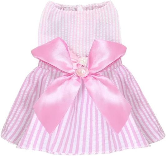 Dog Bowknot Dress – Pet Skirt for Princess Girl Puppies | Cute Dog Apparel for Small Dogs, Pet Clothes & Accessories for Special Occasions