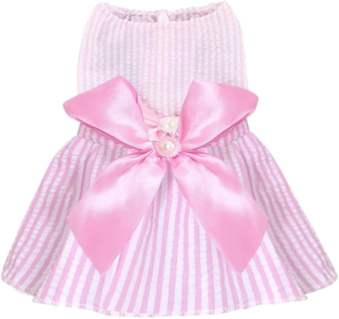 Dog Bowknot Dress – Pet Skirt for Princess Girl Puppies | Cute Dog Apparel for Small Dogs, Pet Clothes & Accessories for Special Occasions
