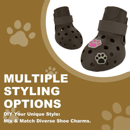 Dog Shoes for Hot Pavement, Breathable Dog Boots Paw Protectors with Adjustable Straps & Non-Slip Sole, Easy On & Off (Coffee Brown, Size 2:(L*W)(2.37’’x1.97''))