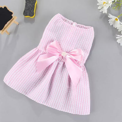 Dog Bowknot Dress – Pet Skirt for Princess Girl Puppies | Cute Dog Apparel for Small Dogs, Pet Clothes & Accessories for Special Occasions