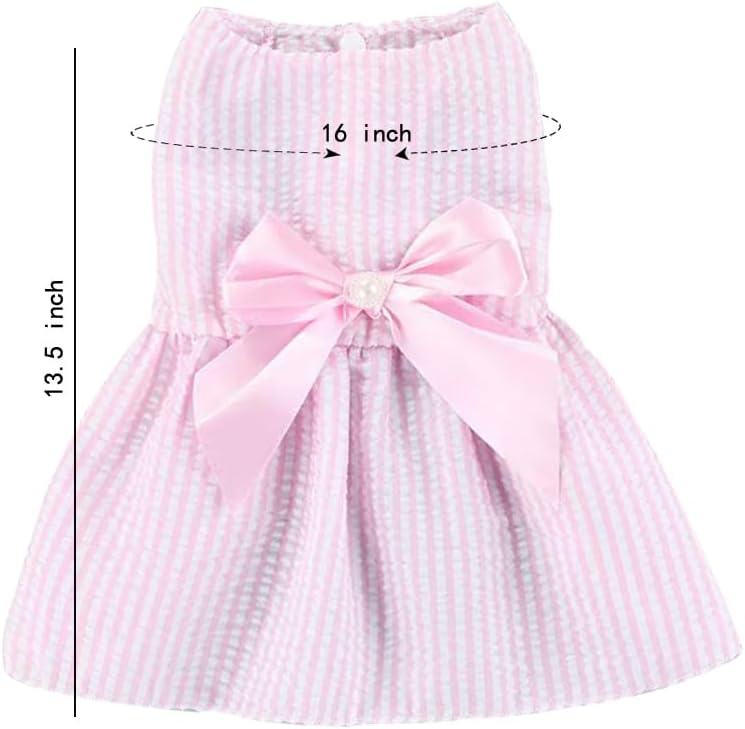 Dog Bowknot Dress – Pet Skirt for Princess Girl Puppies | Cute Dog Apparel for Small Dogs, Pet Clothes & Accessories for Special Occasions