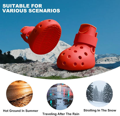 Dog Shoes for Hot Pavement, Breathable Dog Boots Paw Protectors with Adjustable Straps & Non-Slip Sole, Easy On & Off (Coffee Brown, Size 2:(L*W)(2.37’’x1.97''))