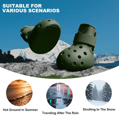 Dog Shoes for Hot Pavement, Breathable Dog Boots Paw Protectors with Adjustable Straps & Non-Slip Sole, Easy On & Off (Coffee Brown, Size 2:(L*W)(2.37’’x1.97''))