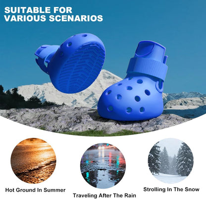 Dog Shoes for Hot Pavement, Breathable Dog Boots Paw Protectors with Adjustable Straps & Non-Slip Sole, Easy On & Off (Coffee Brown, Size 2:(L*W)(2.37’’x1.97''))