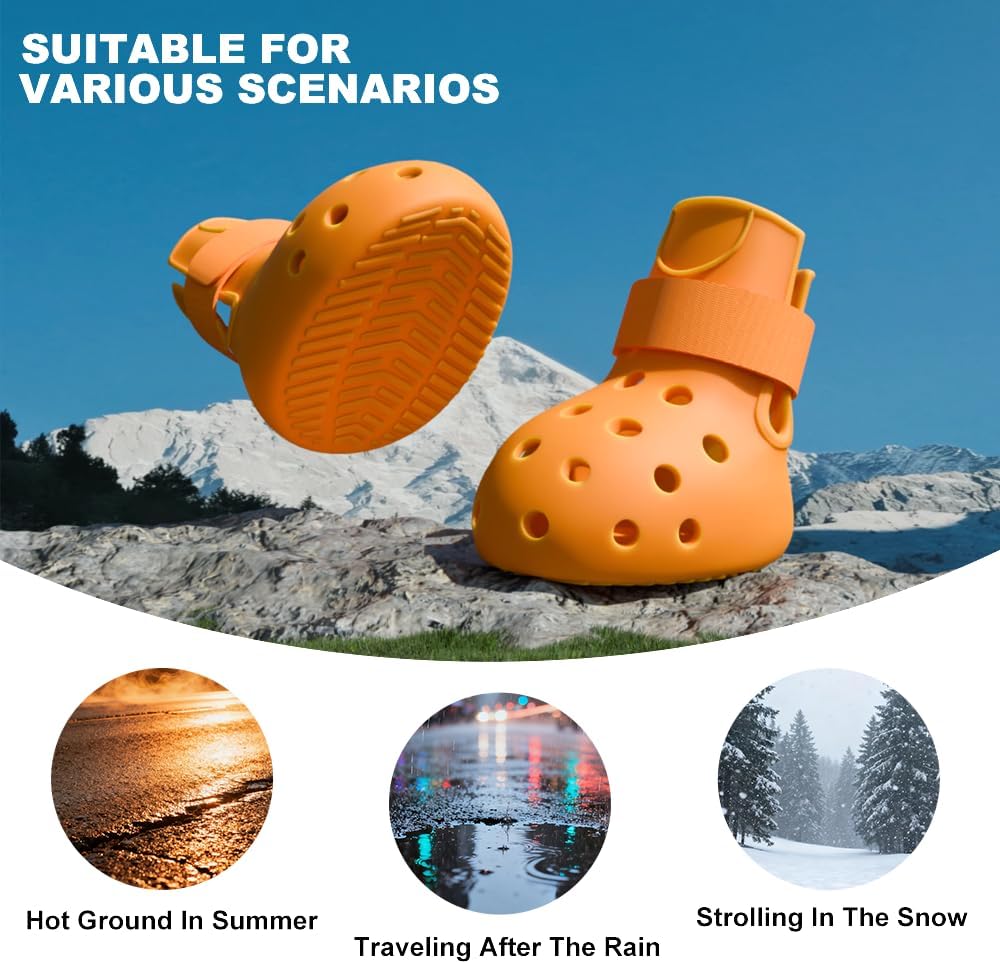 Dog Shoes for Hot Pavement, Breathable Dog Boots Paw Protectors with Adjustable Straps & Non-Slip Sole, Easy On & Off (Coffee Brown, Size 2:(L*W)(2.37’’x1.97''))