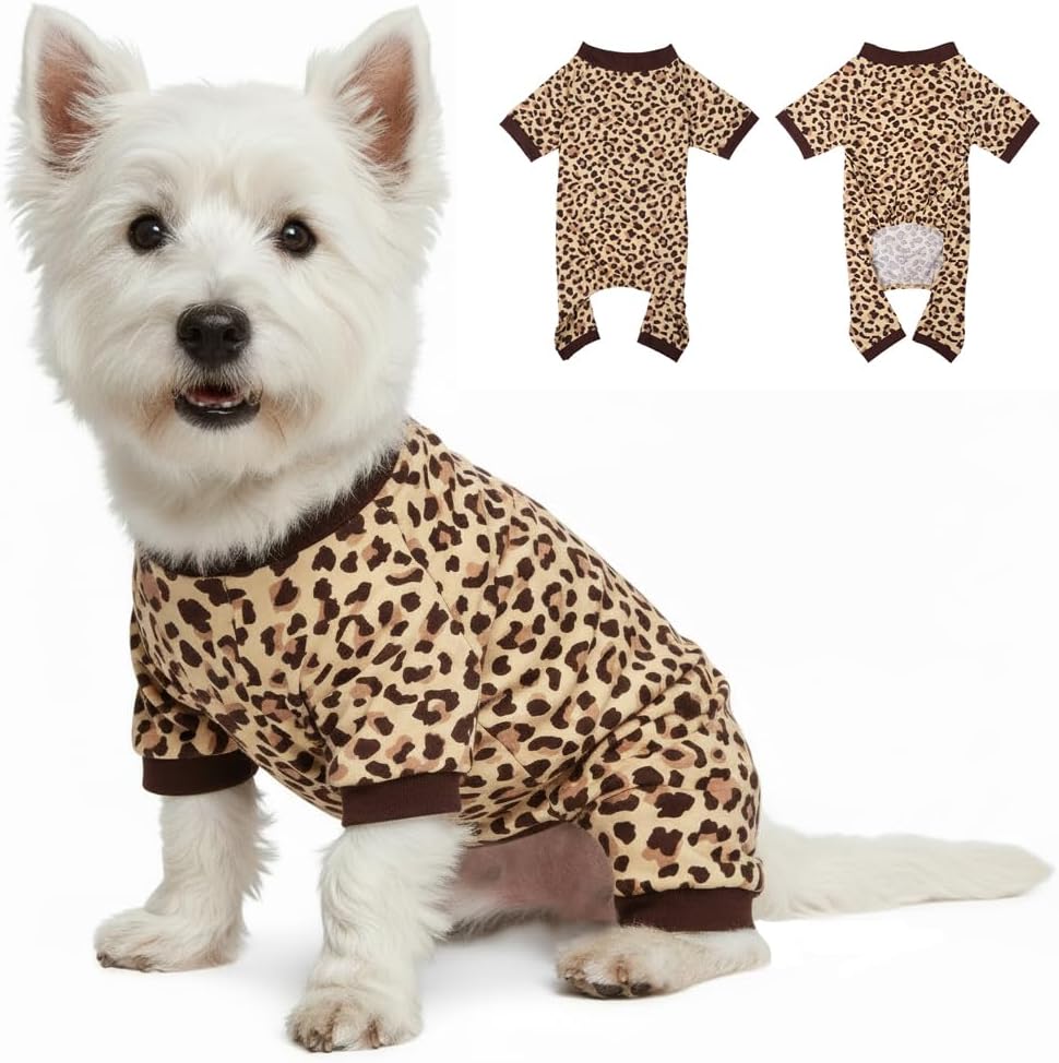 2026 New Cotton Dog Pajamas for Small & Medium Dogs - Soft Pet Onesie, Comfy Puppy Coat with Various Prints, Cute Pet Apparel for Dogs Blue Santa Medium