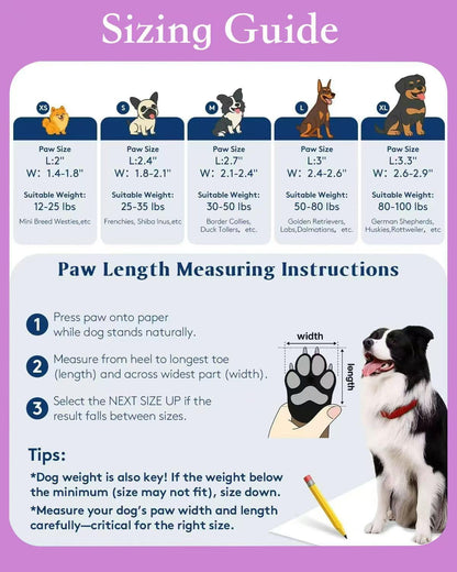 Dog Shoes for Hot Pavement, Adjustable Magic Tape Boots for Small, Medium & Large Dogs, Anti-Slip, Easy to Clean Paw Protectors for Beach, Outdoor & Hot Weather (Green L)