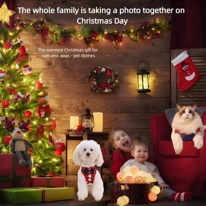 Dog Harness and Leash Set, Adjustable All-Season Step-in Vest for All Dogs, Soft Mesh Costume Harness for Birthday Halloween Christmas Wedding Party Pet Apparel, M (8-14 lb)