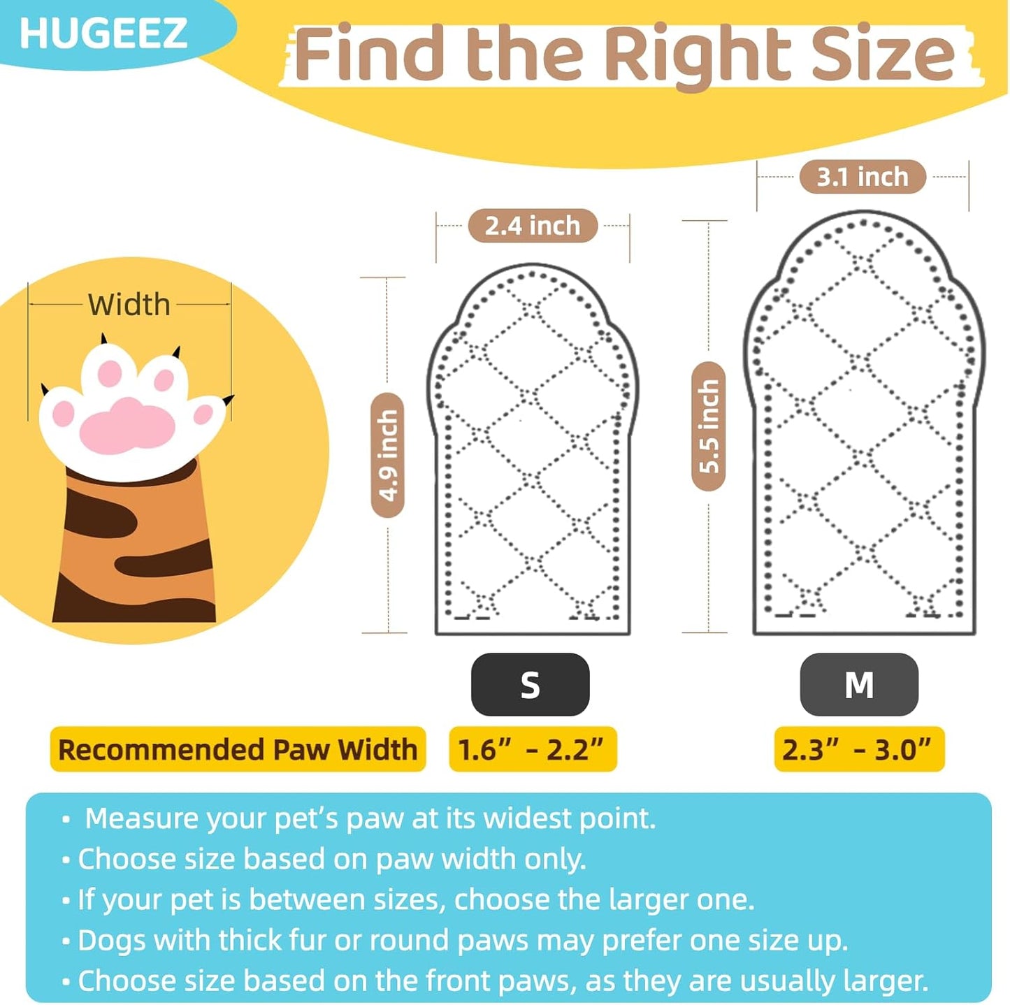 Disposable Dog Booties (20PCS + Adjustable Bandage), Waterproof and Breathable Paw Protectors & Covers for Small Medium & Large Dogs & Cats, Wound Care, Recovery & Prevent Licking Pet Shoes (Medium)