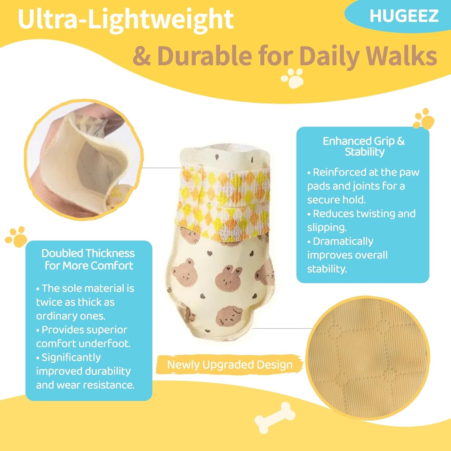 Disposable Dog Booties (20PCS + Adjustable Bandage), Waterproof and Breathable Paw Protectors & Covers for Small Medium & Large Dogs & Cats, Wound Care, Recovery & Prevent Licking Pet Shoes (Medium)