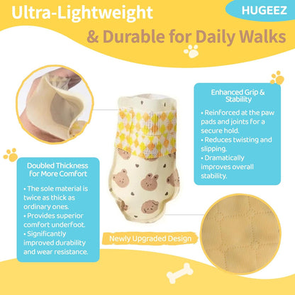 Disposable Dog Booties (20PCS + Adjustable Bandage), Waterproof and Breathable Paw Protectors & Covers for Small Medium & Large Dogs & Cats, Wound Care, Recovery & Prevent Licking Pet Shoes (Medium)