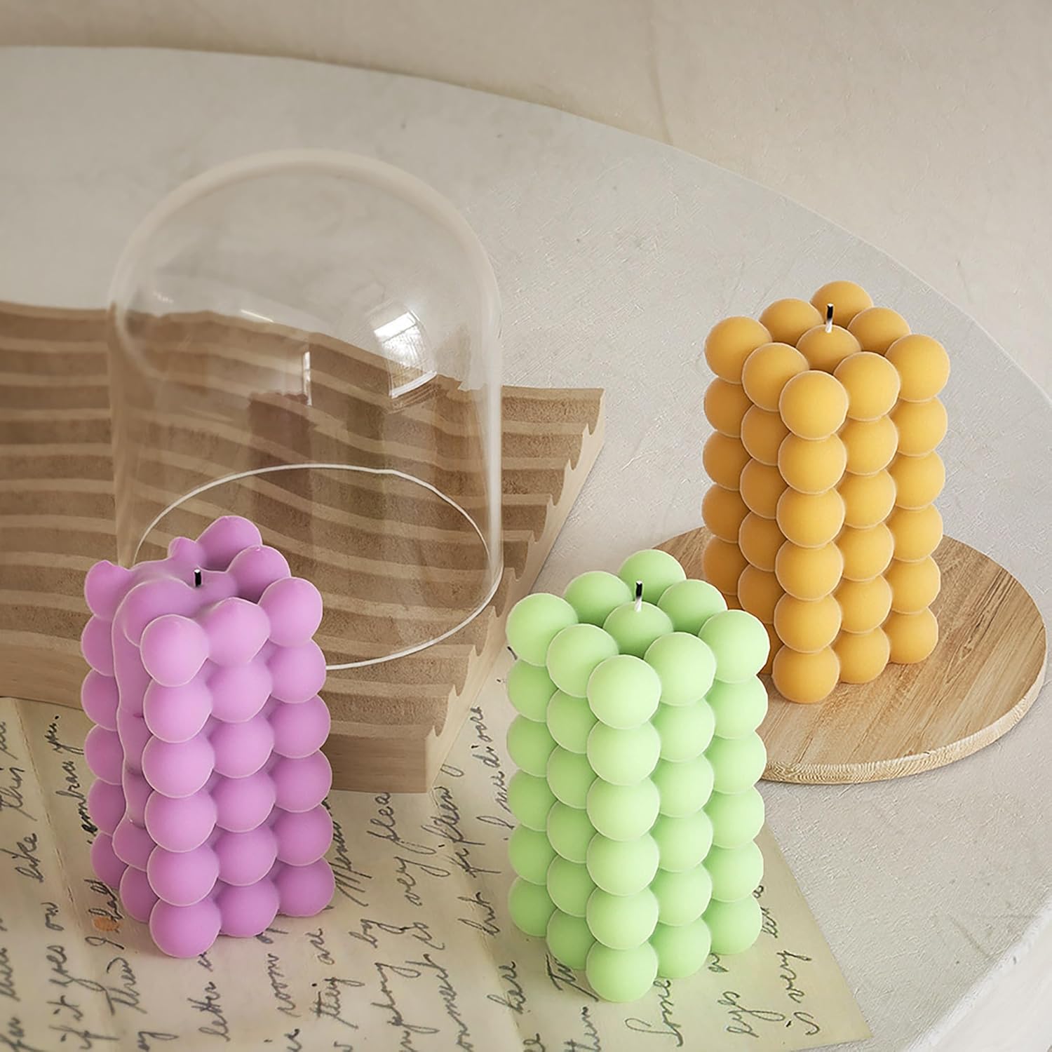 2 Pcs Daisy Flower Candle Mold - Silicone Resin Casting Molds for Candle & Resin & Soap Craft Supplies