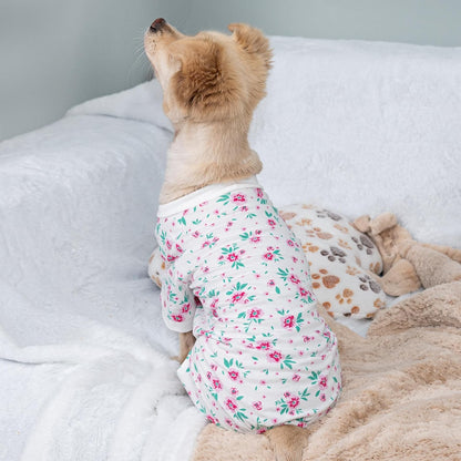 2026 New Cotton Dog Pajamas for Small & Medium Dogs - Soft Pet Onesie, Comfy Puppy Coat with Various Prints, Cute Pet Apparel for Dogs Blue Santa Medium