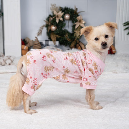 2026 New Cotton Dog Pajamas for Small & Medium Dogs - Soft Pet Onesie, Comfy Puppy Coat with Various Prints, Cute Pet Apparel for Dogs Blue Santa Medium