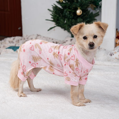 2026 New Cotton Dog Pajamas for Small & Medium Dogs - Soft Pet Onesie, Comfy Puppy Coat with Various Prints, Cute Pet Apparel for Dogs Blue Santa Medium